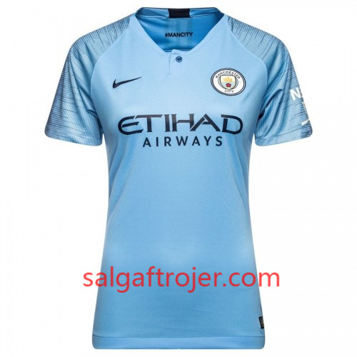 Manchester City Fodboldtrøjer Dame Hjemmebanesæt 2018/19 Kort ærmer Manchester City Fodboldtrøjer Dame Hjemmebanesæt 2018/19 Kort ærmer